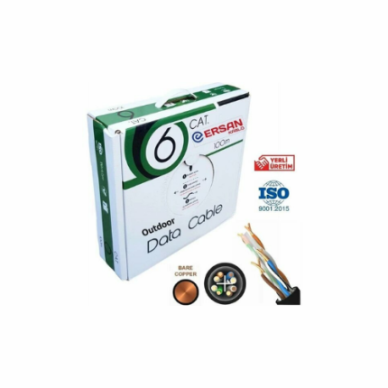 Ersan CAT6 Kablo 23 AWG CU 100'LÜK (BAKIR)