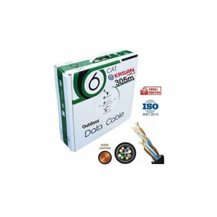 Ersan CAT6 Kablo 23 AWG CU 305'LİK (BAKIR)